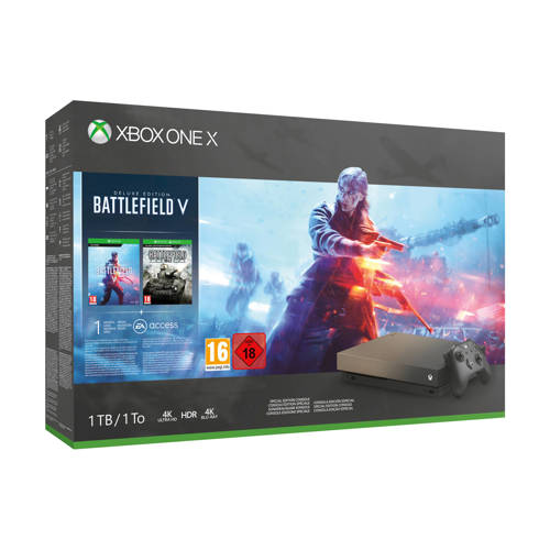 Microsoft Xbox One X 1Tb Battlefield V Gold Rush Special Edition Bundel microsoft kopen in de aanbieding