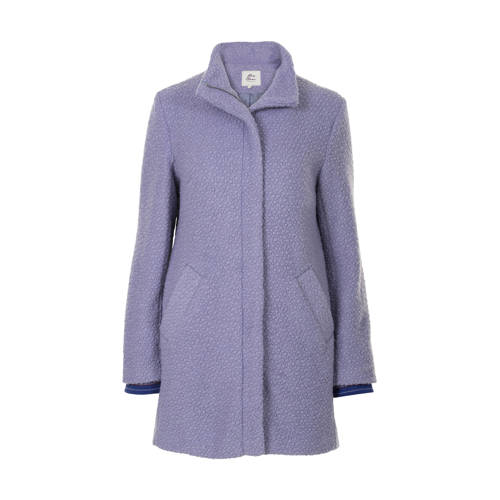 Miss Etam Regulier Coat Met Wol Lila miss etam kopen in de aanbieding