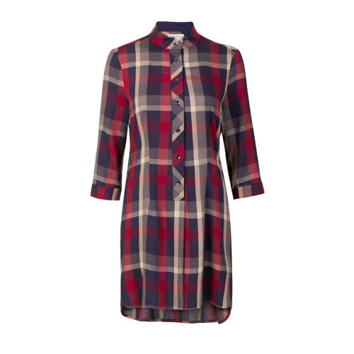 Promiss Lange Blouse Met Ruiten Rood promiss kopen in de aanbieding