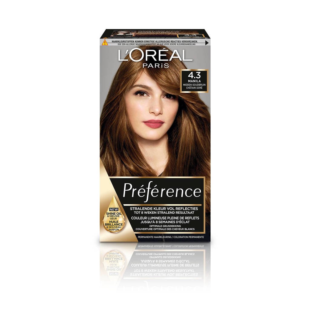 L'Oréal Paris Préférence haarkleuring - 4.3 Mid goudbruin