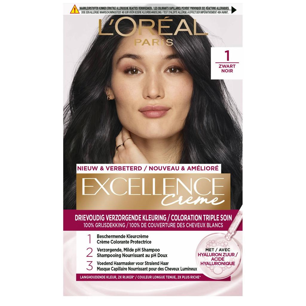 L'Oréal Paris Excellence Crème haarkleuring - 1 Zwart