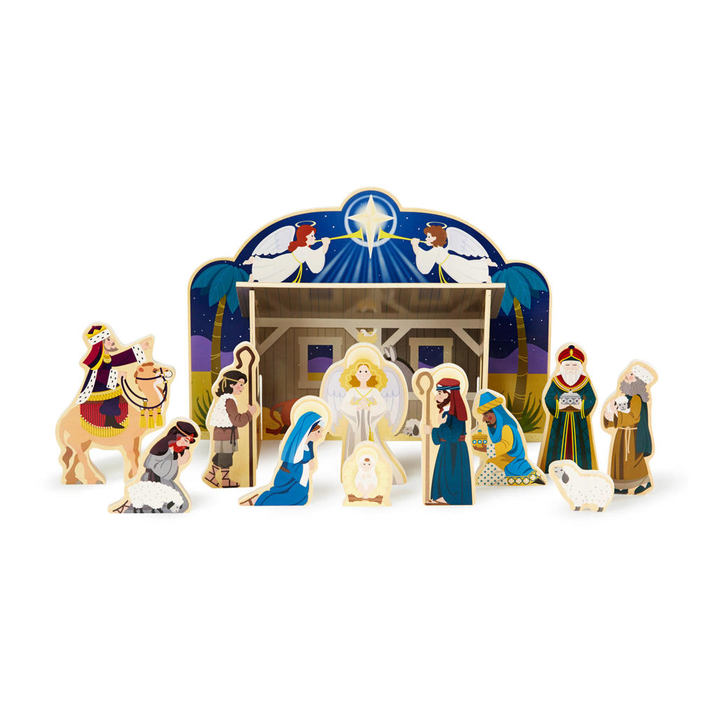 Melissa & Doug houten kerststal