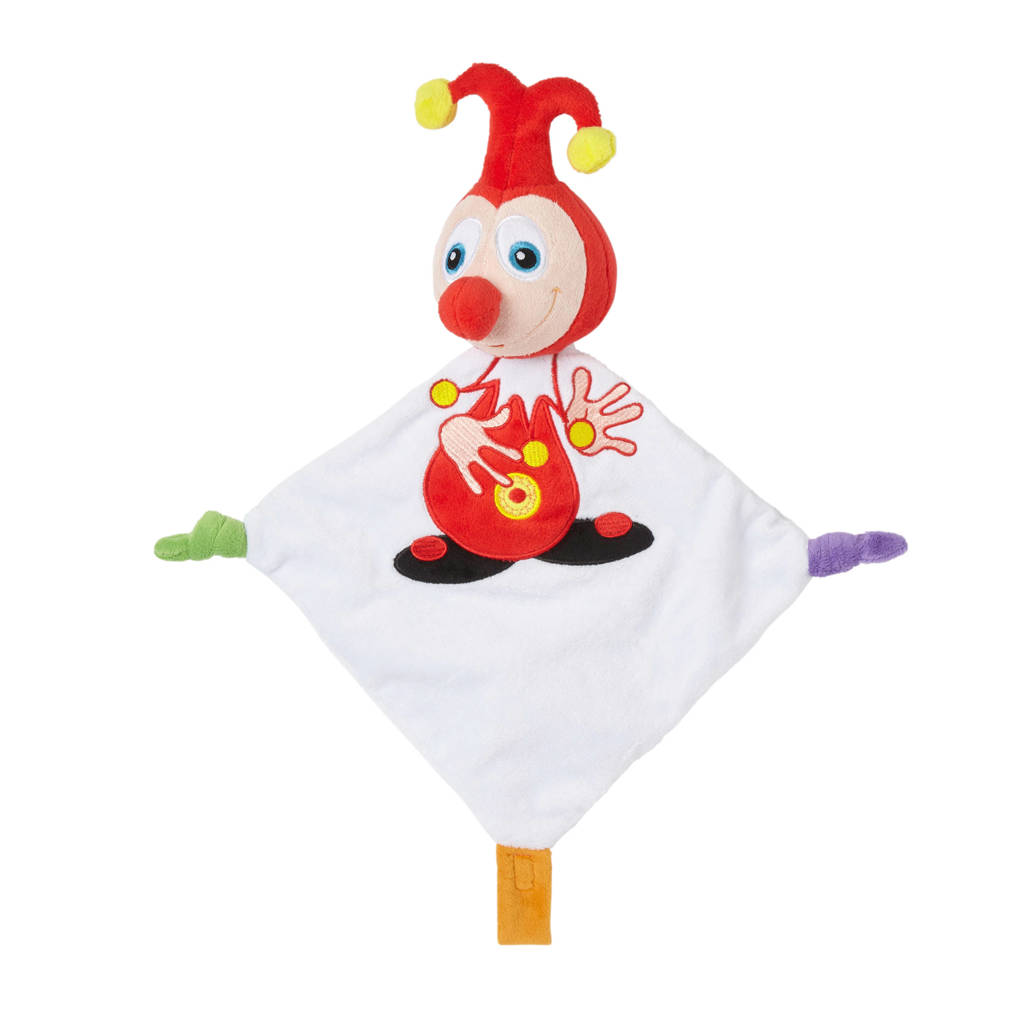 Efteling Jokie knuffeldoekje, Wit/rood