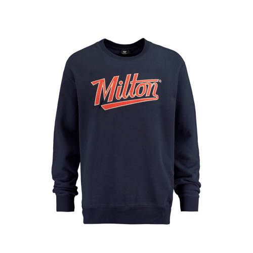 America Today Loose Fit Sweater Met Tekst Marine america today kopen in de aanbieding America Today Loose Fit Sweater Met Tekst Marine america today kopen in de aanbieding