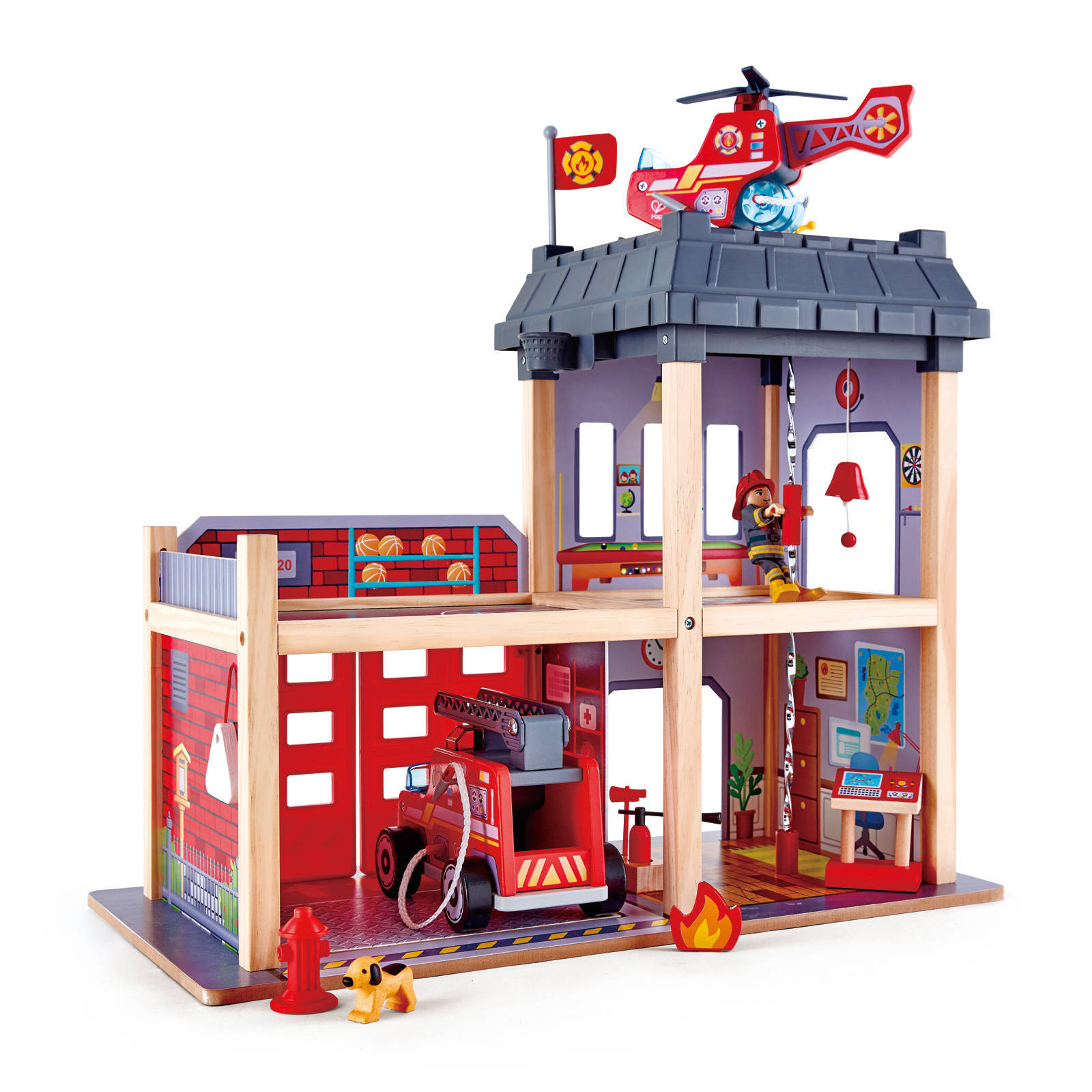 Hape Speelgoed brandweerkazerne Grote stad brandweerkazerne houten online kopen