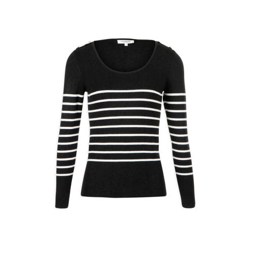 Morgan Trui Met Strepen Zwart morgan kopen in de aanbieding