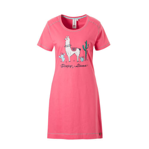 Rebelle Nachthemd Met Print Opdruk Fuchsia rebelle kopen in de aanbieding