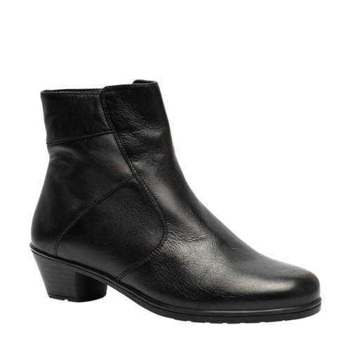 Scapino Hush Puppies Leren Enkellaarzen Zwart scapino kopen in de aanbieding