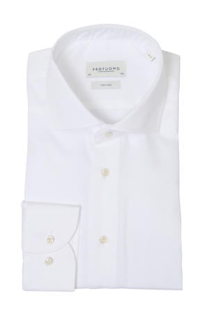 slim fit strijkvrij overhemd wit extra lange mouw