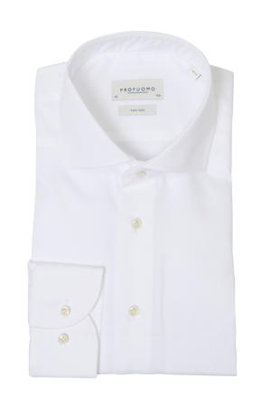 slim fit strijkvrij overhemd wit extra lange mouw