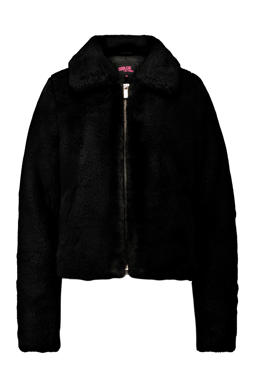 TwoDay meisjes jas van imitatiebont met panterprint online bestellen