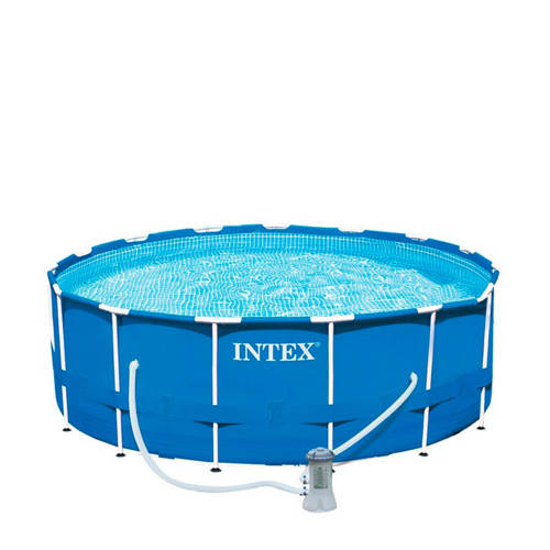 Intex Metal Frame O457 X 122 Cm Blauw Opzetzwembad intex kopen in de aanbieding Intex Metal Frame O457 X 122 Cm Blauw Opzetzwembad intex kopen in de aanbieding
