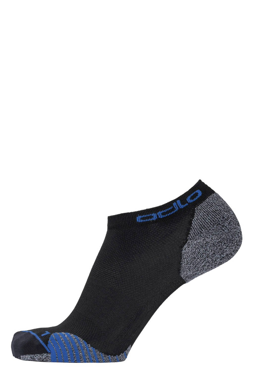 Odlo hardloopsokken zwart, Zwart/grijs/blauw
