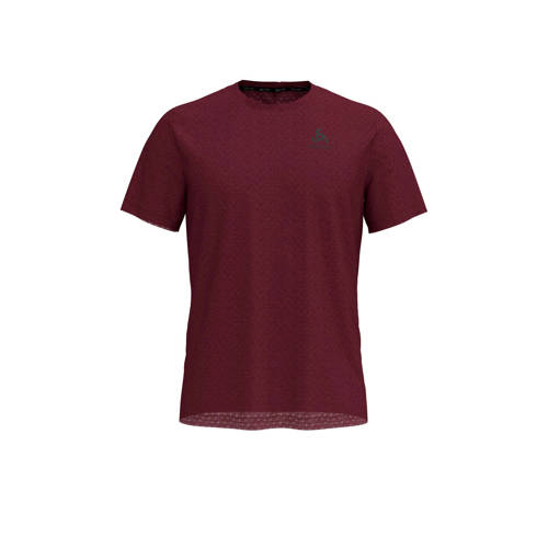 Odlo Hardloop T Shirt Donkerrood odlo kopen in de aanbieding