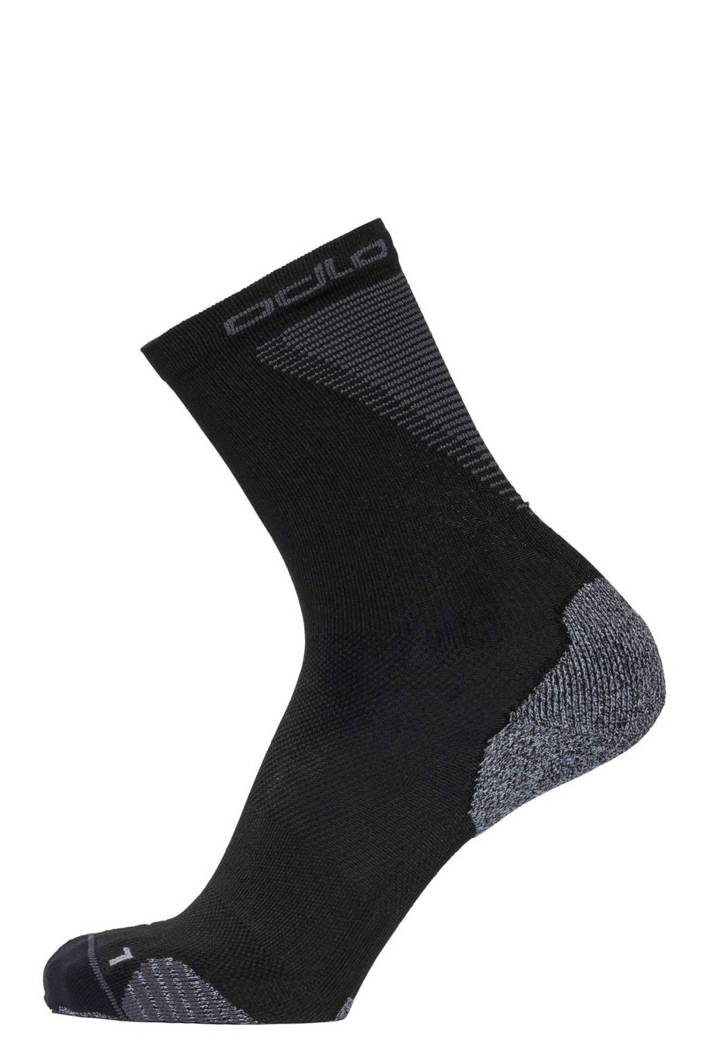 Odlo hardloopsokken wit/grijs, Zwart