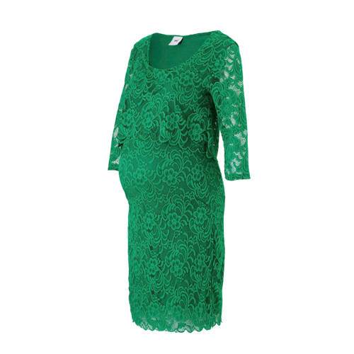 Mamalicious Mama Licious Kanten Zwangerschap Voedingsjurk Groen mamalicious kopen in de aanbieding