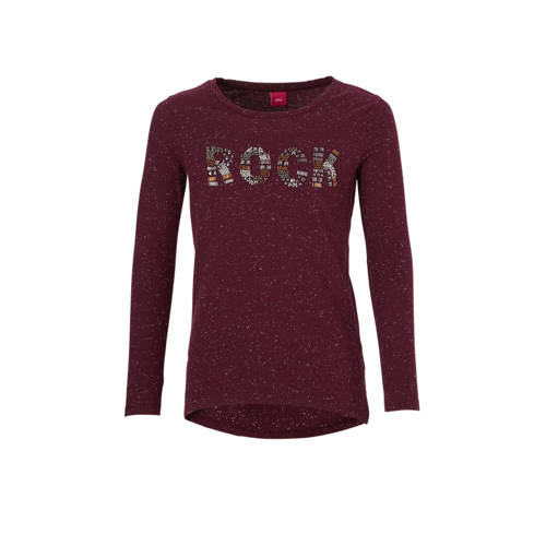 Soliver Longsleeve Met Tekst Donkerrood soliver kopen in de aanbieding Soliver Longsleeve Met Tekst Donkerrood soliver kopen in de aanbieding