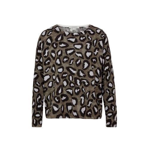 Comma Casual Identity Trui Met Panterprint Kaki comma casual identity kopen in de aanbieding Comma Casual Identity Trui Met Panterprint Kaki comma casual identity kopen in de aanbieding