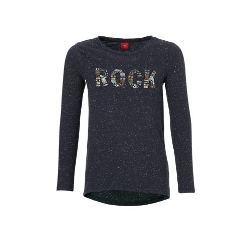 Soliver Longsleeve Met Tekst Donkerblauw soliver kopen in de aanbieding Soliver Longsleeve Met Tekst Donkerblauw soliver kopen in de aanbieding