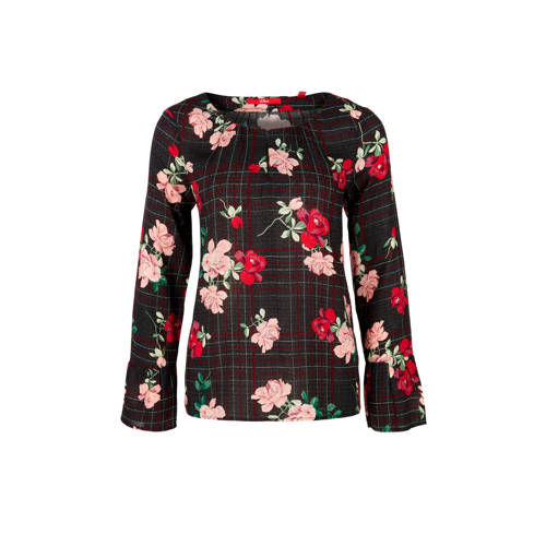 Soliver Gebloemde Top Zwart soliver kopen in de aanbieding