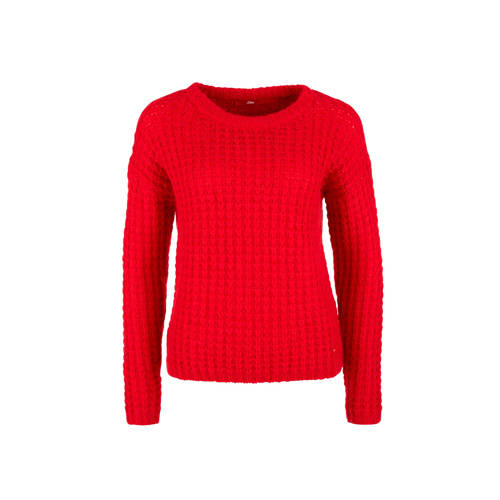 Soliver Gebreide Trui Met Wol Rood soliver kopen in de aanbieding Soliver Gebreide Trui Met Wol Rood soliver kopen in de aanbieding