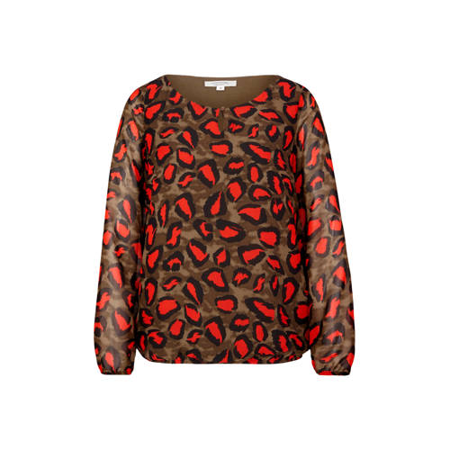 Comma Casual Identity Top Met Print Kaki comma casual identity kopen in de aanbieding Comma Casual Identity Top Met Print Kaki comma casual identity kopen in de aanbieding