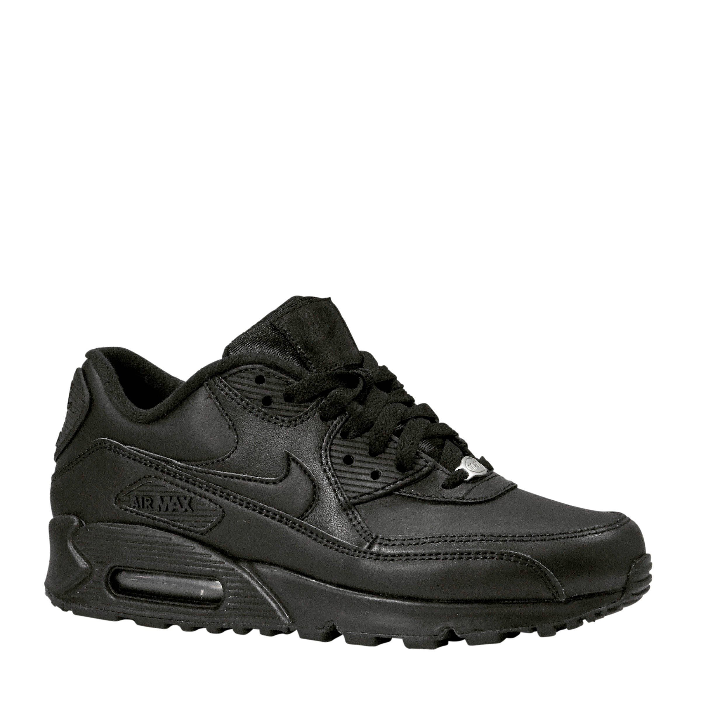 Nike Air Max 90 Leather leren sneakers zwart | wehkamp Nike Air Max 90 Leather leren sneakers zwart | wehkamp