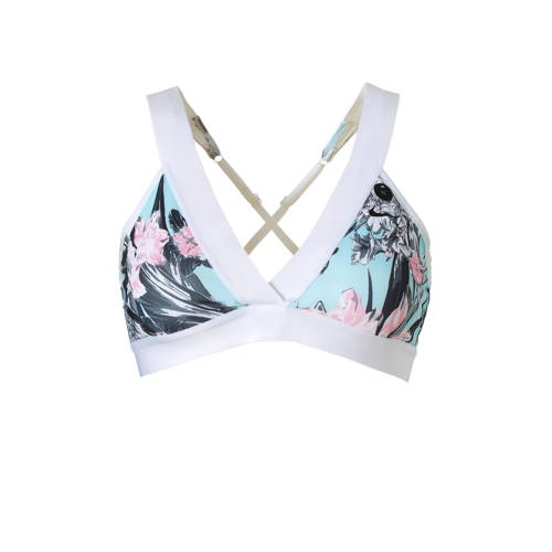 Nike Sportbh Met All Over Print Wit nike kopen in de aanbieding