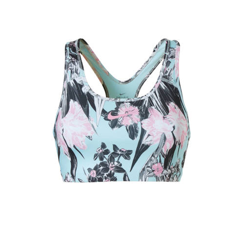 Nike Sportbh Met All Over Print Mintgroen nike kopen in de aanbieding