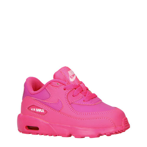 Nike Air Max 90 Leren Sneakers Fuchsiapaars nike kopen in de aanbieding