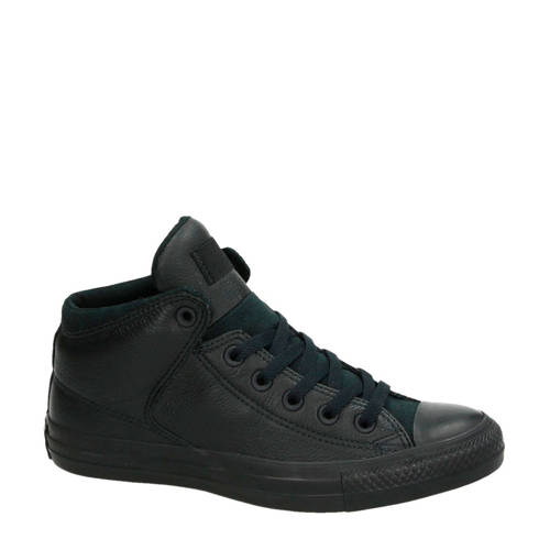 Converse Leren Sneakers Zwart converse kopen in de aanbieding