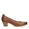 No Stress leren pumps cognac