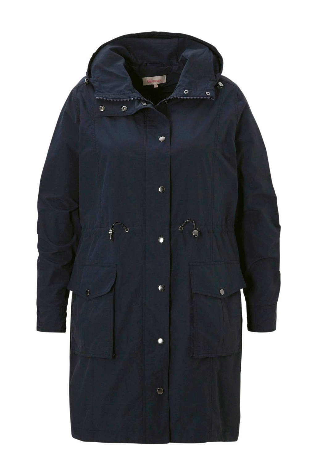 whkmp's great looks parka met capuchon, Donkerblauw