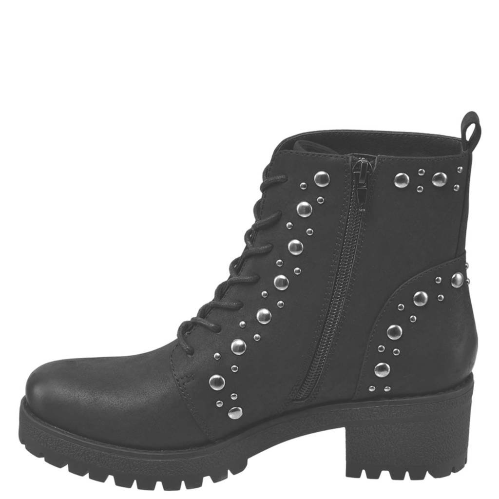 Graceland Met Zwart Vanharen Studs Bikerboots vv7Ra