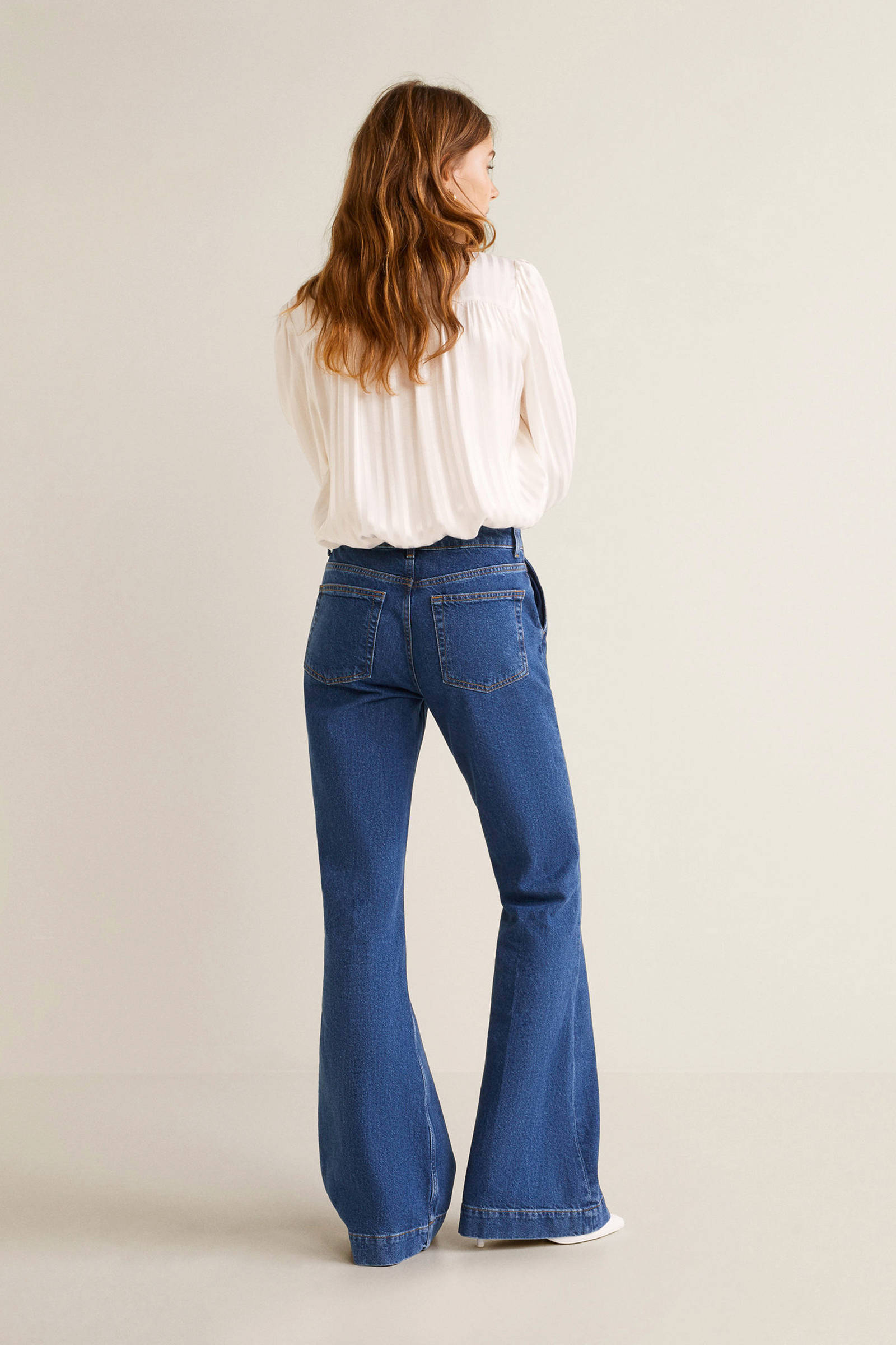 mango high waist flared jeans