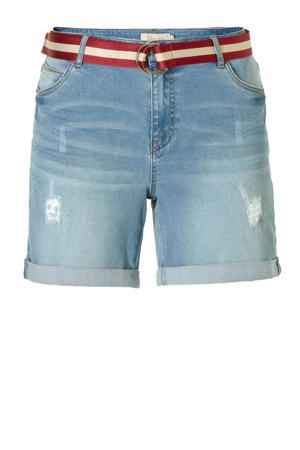 jeans short stonewashed blauw