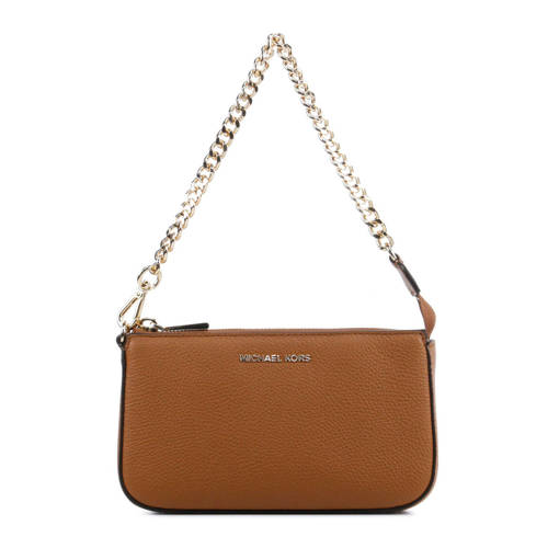 Michael Kors Leren Clutch Bruin michael kors kopen in de aanbieding