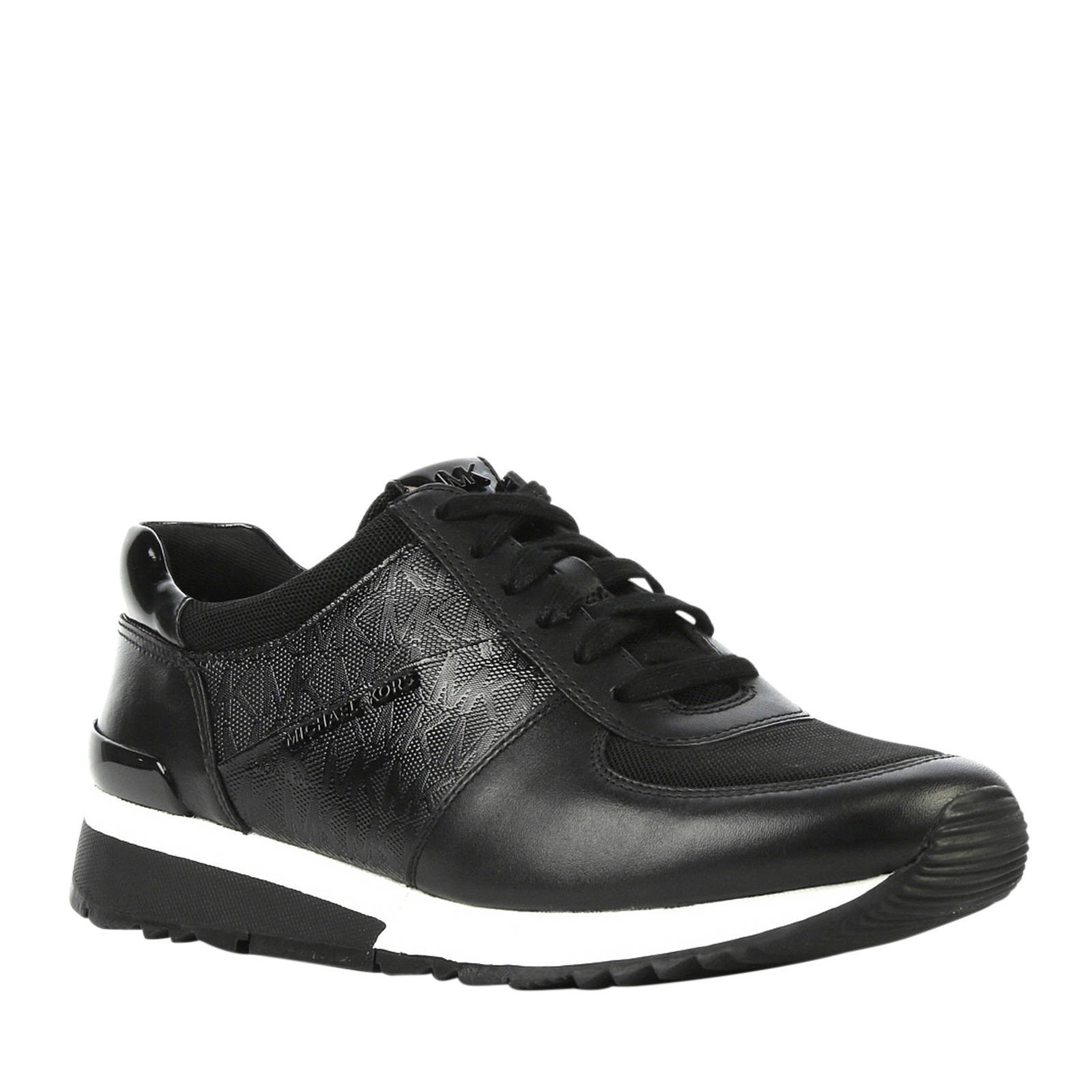 Michael Kors leren sneakers zwart | wehkamp