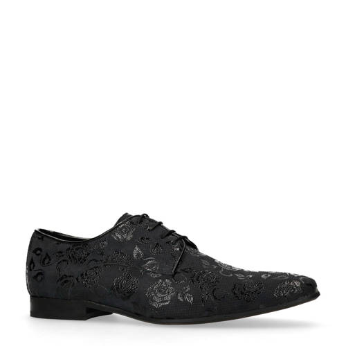 Sacha Gebloemde Leren Veterschoenen Antraciet sacha kopen in de aanbieding Sacha Gebloemde Leren Veterschoenen Antraciet sacha kopen in de aanbieding