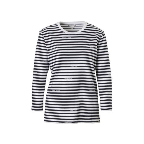 Tommy Hilfiger Gestreept T Shirt Met Logo tommy hilfiger kopen in de aanbieding