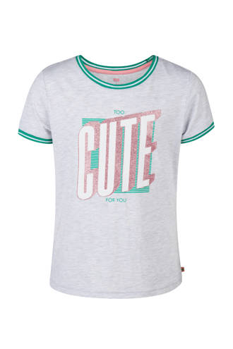 T-shirt met tekst grijs