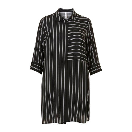 Miss Etam Plus Lange Gestreepte Blouse miss etam kopen in de aanbieding