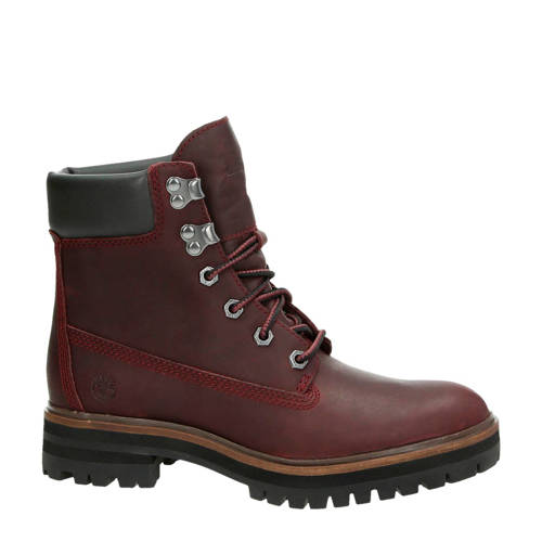 Timberland Leren Veterboots Donkerrood timberland kopen in de aanbieding Timberland Leren Veterboots Donkerrood timberland kopen in de aanbieding