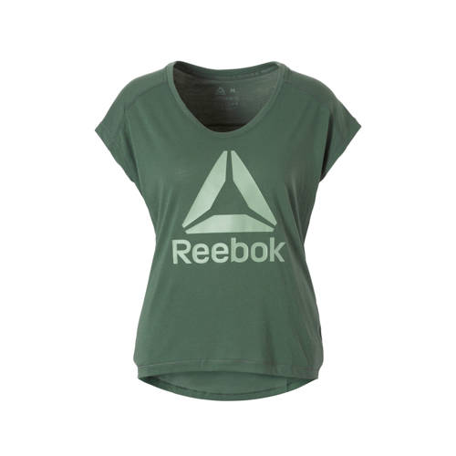Reebok Sport T Shirt Groen reebok kopen in de aanbieding