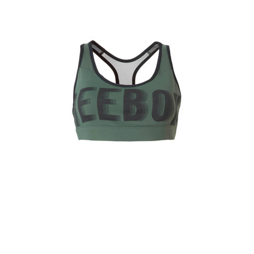 Reebok Hero Racer Sportbeha Groen reebok kopen in de aanbieding