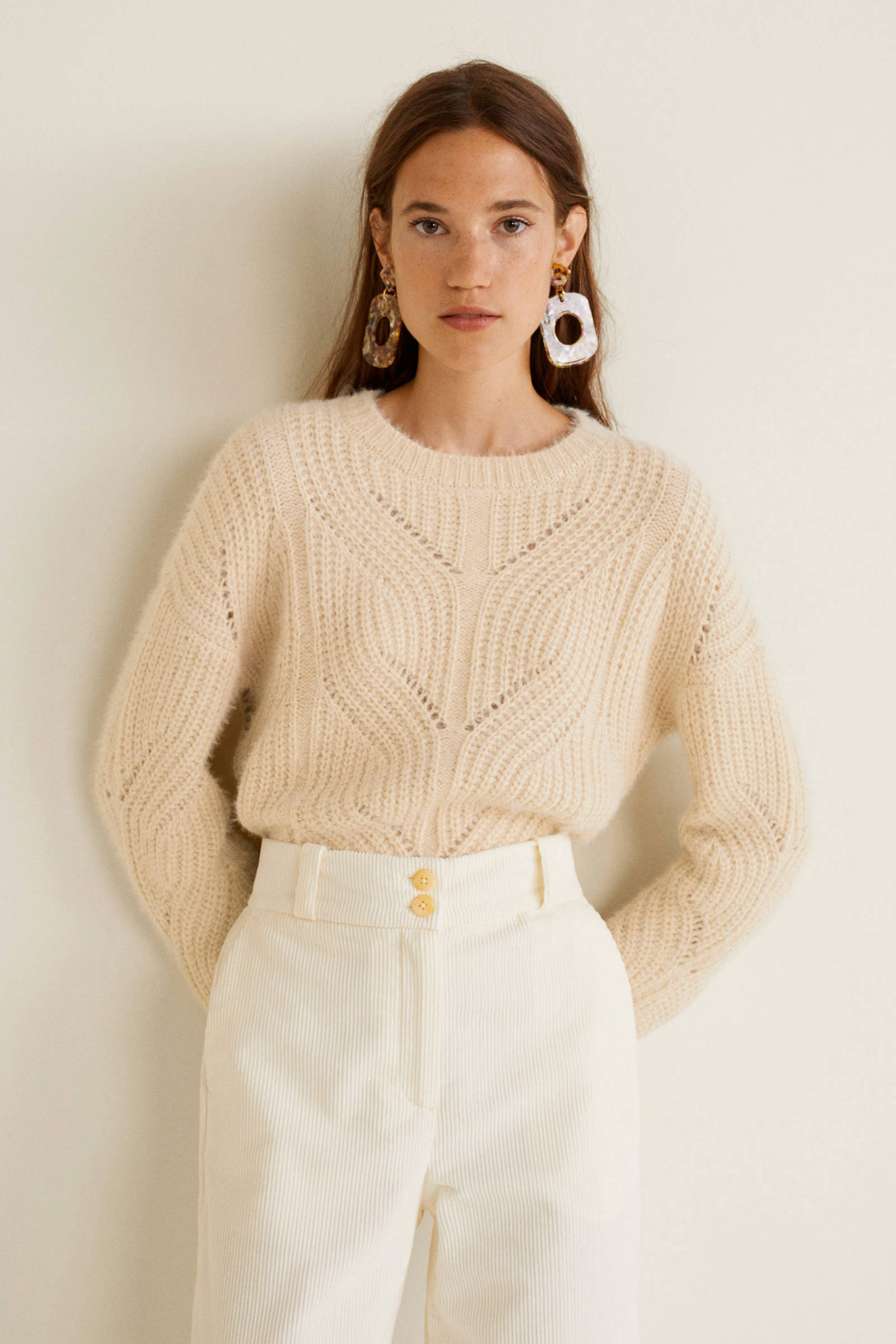 Mango ajour trui beige | wehkamp Mango ajour trui beige | wehkamp