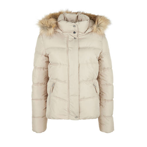 Qs Designed By Gewatteerde Winterjas Ecru qs designed by kopen in de aanbieding
