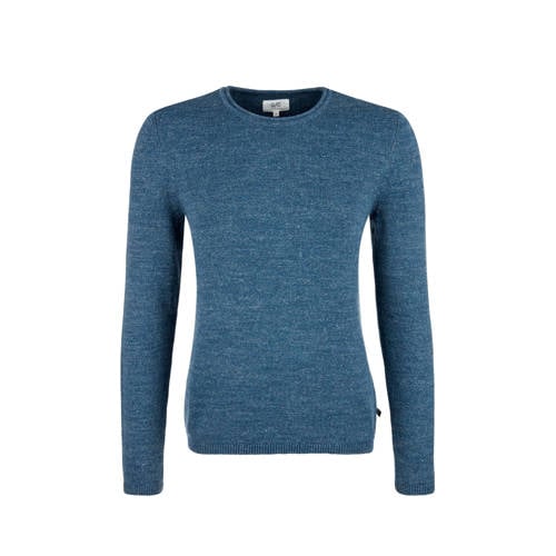 Qs Designed By Gemeleerde Trui Donkerblauw qs designed by kopen in de aanbieding