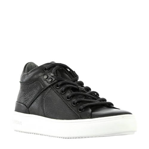 Blackstone Leren Sneakers Zwart blackstone kopen in de aanbieding