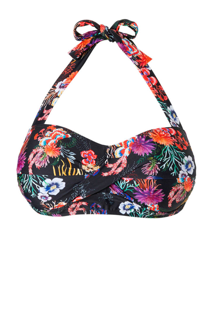 JUNAROSE bloemenprint met halter halter JUNAROSE bikinitop dx4XFq